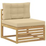 vidaXL Ensemble de canapés d'extérieur 6 pc Blanc et Beige