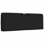 vidaXL Coussin de tête de lit noir 120 cm tissu