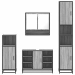 vidaXL Ensemble de meubles de salle de bain 4 Pièces sonoma gris