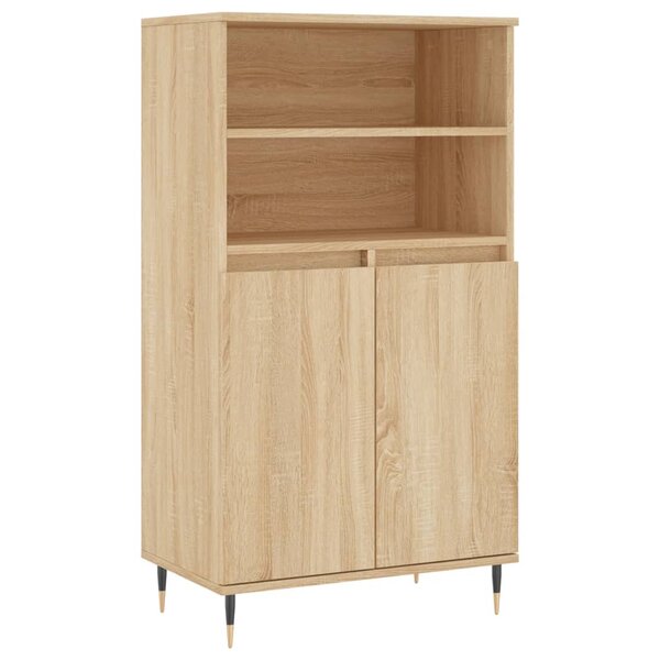 vidaXL Buffet haut Chêne sonoma 60x36x110 cm Bois d'ingénierie