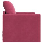 vidaXL Canapé-lit avec coussin Rouge bordeaux 74 x 77 x 81 cm Velours