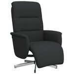 vidaXL Fauteuil inclinable avec repose-pieds noir tissu