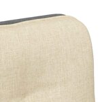 vidaXL Chaise pivotante de bureau Crème Tissu