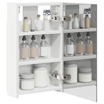 vidaXL Armoire Miroir de Salle de Bain Blanc 30 x 10 5 x 50 cm