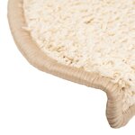 vidaXL Tapis d'escalier 10 Pièces 65x21x4 cm Crème