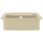 vidaXL Évier de cuisine Granit Seul lavabo Beige