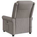 vidaXL Fauteuil de massage inclinable électrique Taupe Tissu