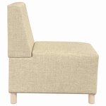 vidaXL Unité de Sofa Modulaire Sans Accoudoirs 2 Pièces Crème
