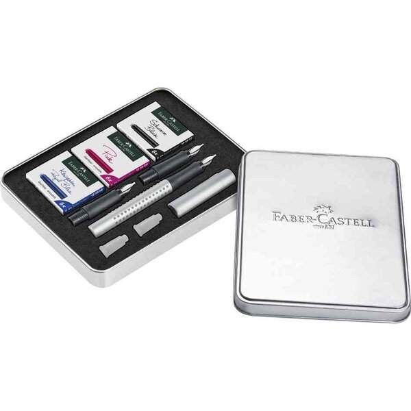 Kit de calligraphie GRIP 2011  argent FABER-CASTELL