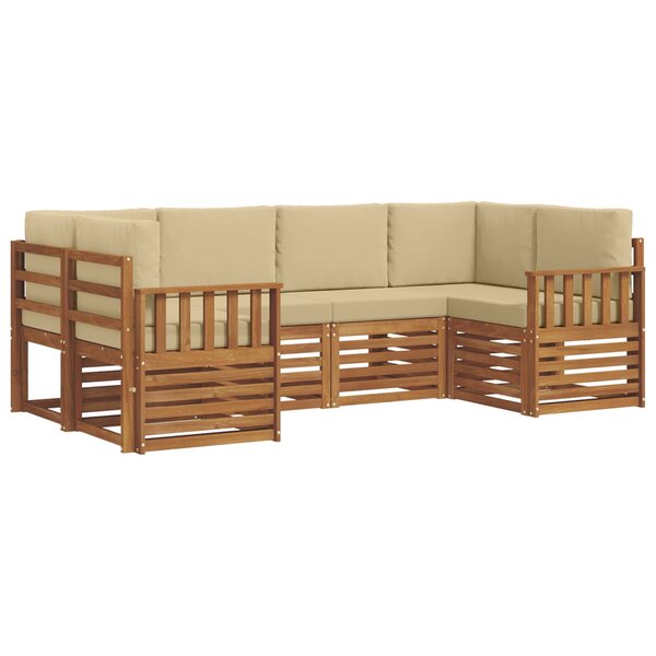 vidaXL Ensemble de canapés d'extérieur 6 pc Naturel