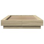 vidaXL Cadre de lit chêne sonoma 90x190 cm bois d'ingénierie