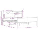 vidaXL Cadre de lit sans matelas chêne sonoma 137x190 cm