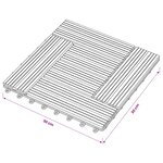 vidaXL Carreau de terrasse 11 pc Gris 30 x 30 cm WPC