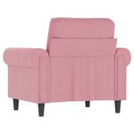 vidaXL Fauteuil Rose 60 cm Velours