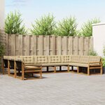 vidaXL Ensemble de canapés d'extérieur 9 pc Naturel et Beige