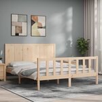 vidaXL Cadre de lit sans matelas bois de pin massif