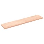 vidaXL Dessus de table bois massif non traité bordure assortie