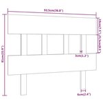 vidaXL Tête de lit Noir 93 5x3x81 cm Bois massif de pin