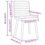 vidaXL Chaises à manger lot de 2 bleu jean tissu
