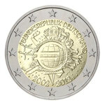 2 euros commémoratives Allemagne 2012 - 10 ans de l'Euro  les 5 ateliers.