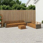 vidaXL Ensemble de canapés d'extérieur 8 pc Naturel