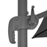 vidaXL Parasol de jardin en porte-à-faux et poteau en aluminium