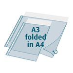 Sachet 10 poch perf PP double A4 ou A3 EXACOMPTA