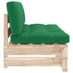 vidaXL Canapé central palette de jardin bois de pin imprégné