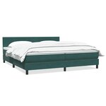 vidaXL Sommier à lattes de lit et matelas vert foncé 180x220cm velours