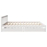 vidaXL Cadre de lit sans matelas blanc 180x200 cm bois massif de pin