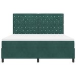 vidaXL Lit à ressorts avec matelas Vert foncé 180 x 200 cm Velours