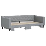 vidaXL Lit de jour avec gigogne sans matelas gris clair 80x200 cm