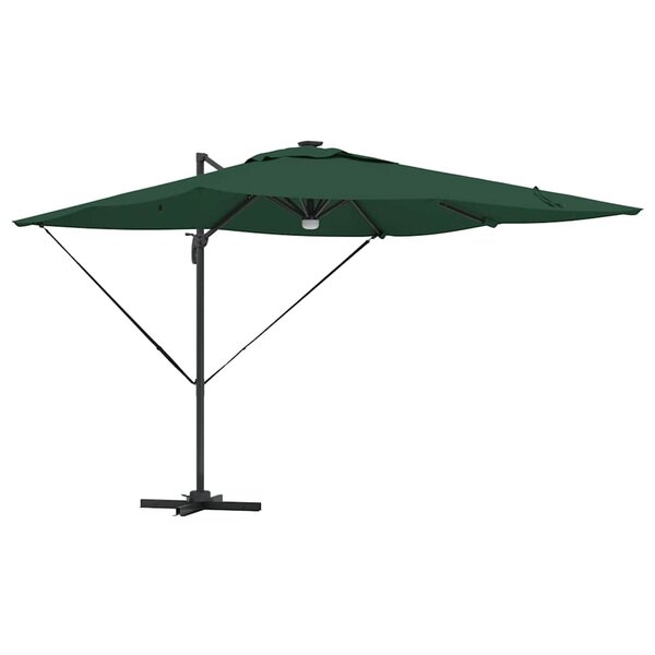 vidaXL Parasol Roma Vert 286 x 284 x 270 cm Aluminium et polyester