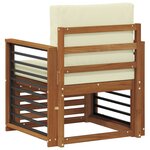 vidaXL Canapé d’extérieur Bois d'acacia massif et polyester Naturel