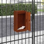 vidaXL boîte aux lettres Rouillé 30 x 20 x 55 cm Acier patiné