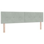 vidaXL Lit à ressorts avec matelas Gris clair 180 x 200 cm Velours