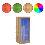 vidaXL Buffet avec lumières LED chêne artisan 41x37x100 cm