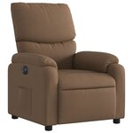 vidaXL Fauteuil inclinable électrique Marron Tissu