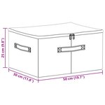 vidaXL Boîte de rangement 24 Pièces Crème 50 x 30 x 25 cm Tissu intissé