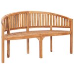 vidaXL Salon de jardin 5 Pièces en forme de banane Bois de teck solide