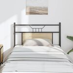 vidaXL Tête de lit chêne sonoma 75 cm bois d'ingénierie et acier