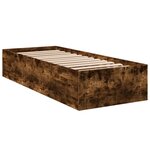 vidaXL Cadre de lit sans matelas chêne fumé 90x200 cm