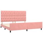 vidaXL Cadre de lit sans matelas rose 200x200 cm velours