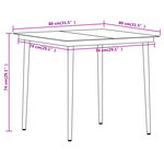 vidaXL Ensemble à manger de jardin 3 Pièces Marron