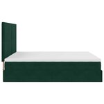VidaXL Cadre de lit ottoman avec matelas vert foncé 180x200cm velours