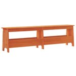 vidaXL Banc d'entrée cire marron 160x28x45 cm bois de pin massif