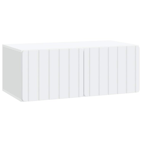 vidaXL Meuble TV mural 78 5 x 41 x 30 cm Blanc Bois d'ingénierie