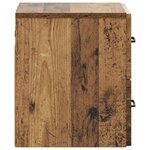 vidaXL Cabinet de chevet mural 2 pc Bois ancien 34 5 x 33 x 40 cm