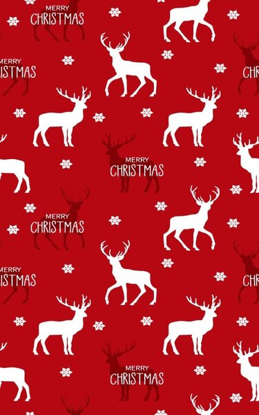 Tapis d'intérieur Noël 70 x 140 cm - Rouge