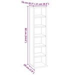 vidaXL Armoire à CD Blanc 21x20x88 cm Bois d'ingénierie